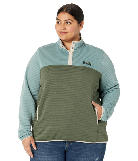 Imbracaminte Femei LLBEAN Plus Size Airlight Knit Pullover Color-Block Sea Pine HeatherForest Shade Heather