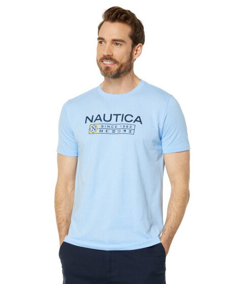 Imbracaminte Barbati Nautica Sustainably Crafted Logo Graphic T-Shirt Noon Blue