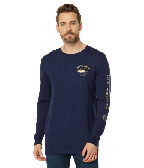 Imbracaminte Barbati Salty Crew Ahi Mount Long Sleeve Tee Navy