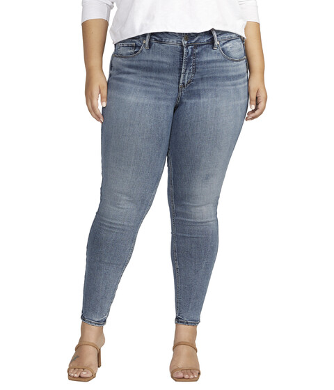Imbracaminte Femei Silver Jeans Co Plus Size Suki Mid-Rise Skinny Jeans W93136COO312 Indigo