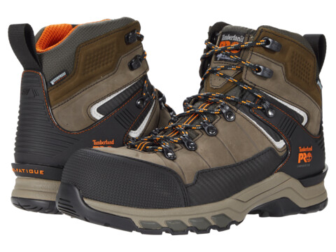Incaltaminte Barbati Timberland PRO Hypercharge TRD Waterproof Composite Safety Toe Brown Canteen