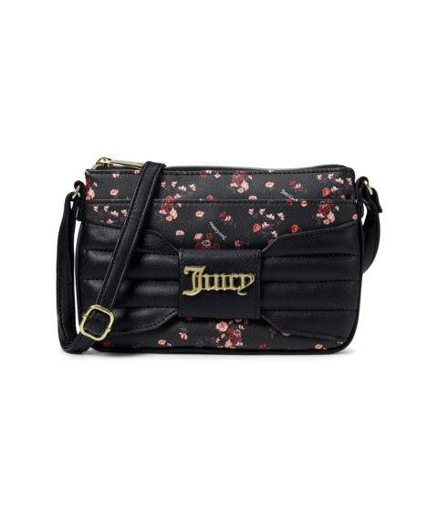 Genti Femei Juicy Couture Pretty Bow Crossbody Ditzy Rose Black Multi