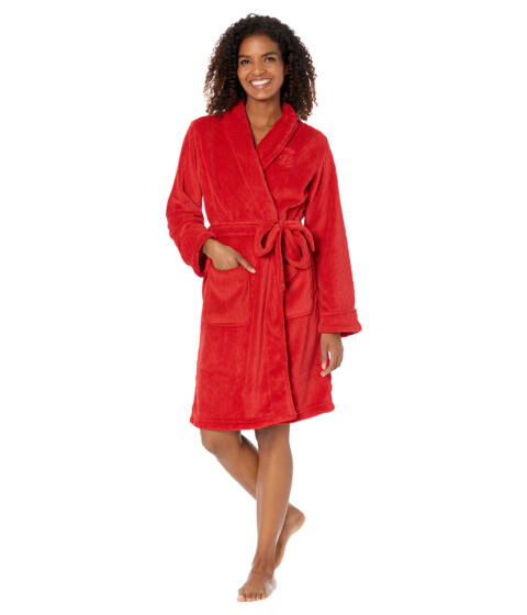 Imbracaminte Femei LAUREN Ralph Lauren Recycled So Soft Shawl Collar Robe Red