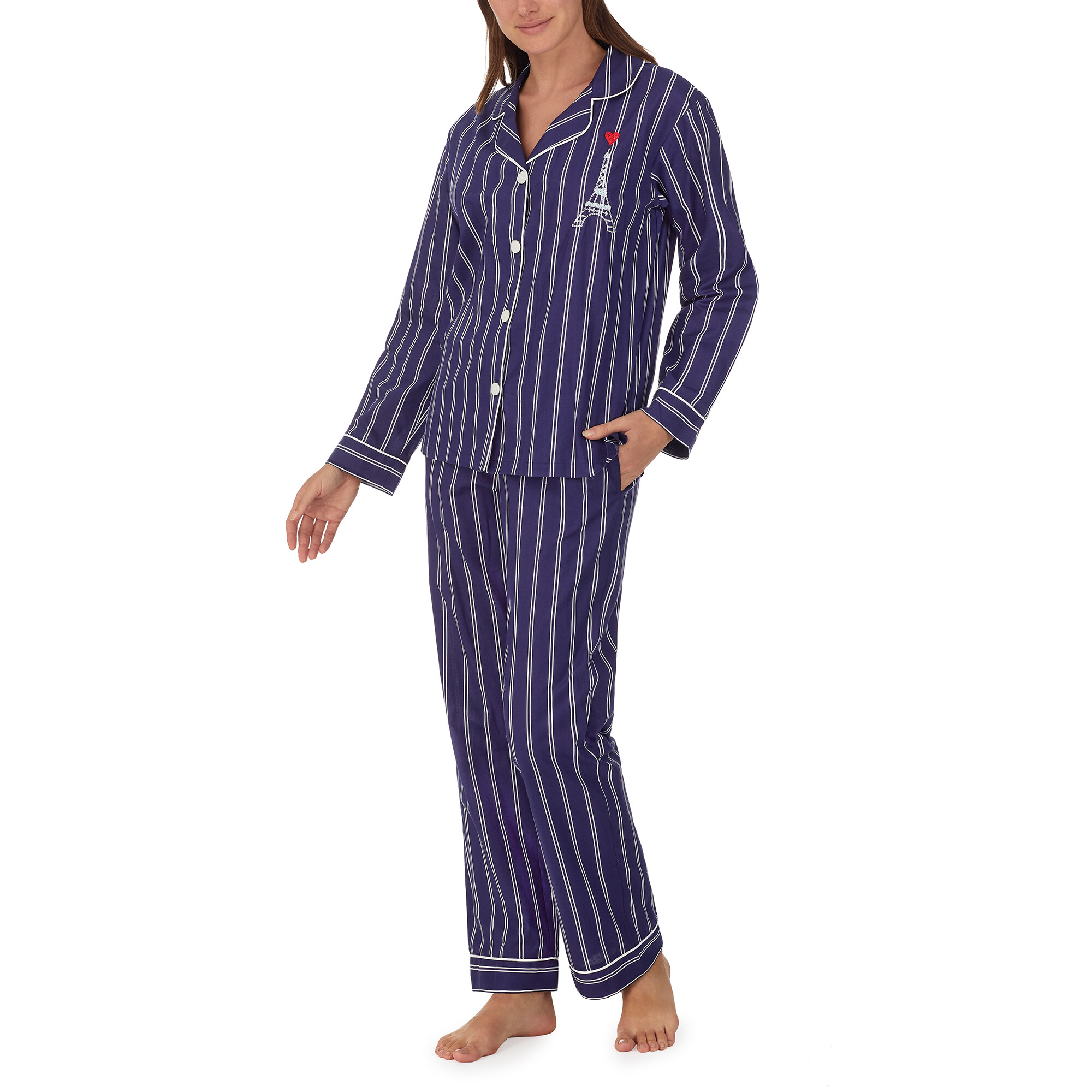 Imbracaminte Femei BedHead Pajamas Organic Cotton Long Sleeve Classic PJ Set Oxford Stripe