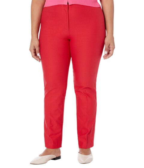 Imbracaminte Femei Elliott Lauren Como Stretch Cotton Front Pants with Hidden Elastic Red