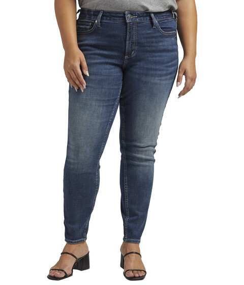 Imbracaminte Femei Silver Jeans Co Plus Size Suki Mid-Rise Skinny Jeans W93136EDB205 Indigo