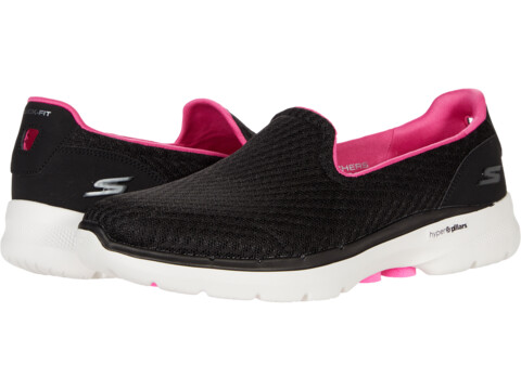 Incaltaminte Femei SKECHERS Performance Go Walk 6 Big Splash BlackHot Pink