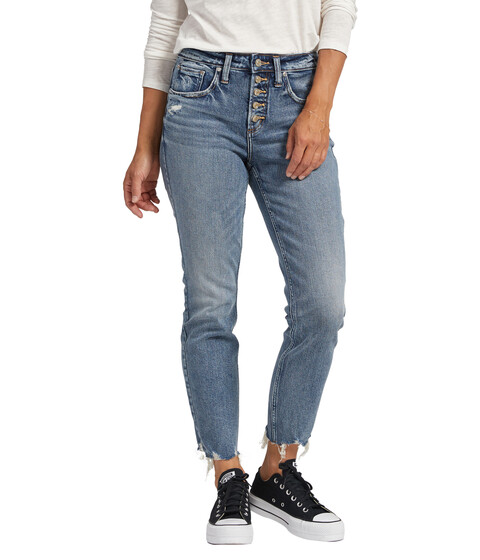 Imbracaminte Femei Silver Jeans Co Beau Mid-Rise Slim Leg Jeans L27365SOC234 Indigo