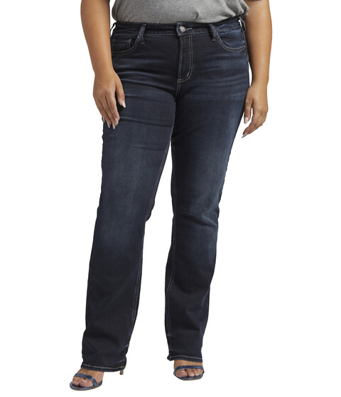 Imbracaminte Femei Silver Jeans Co Plus Size Suki Mid-Rise Slim Bootcut Jeans W93616COO411 Indigo