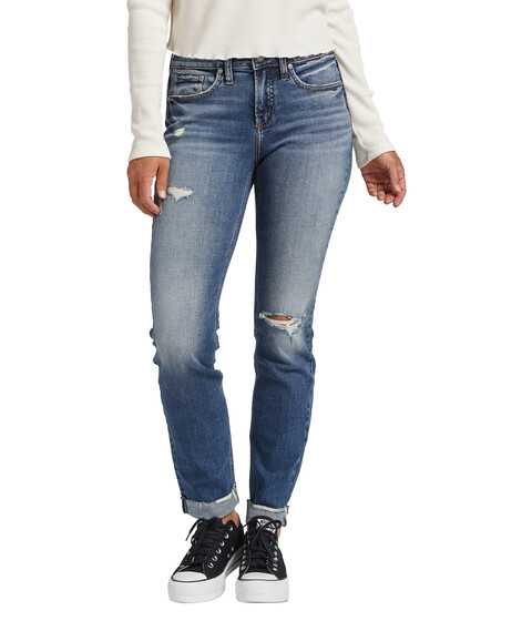 Imbracaminte Femei Silver Jeans Co Suki Mid-Rise Slim Straight Leg Jeans L93455ECF311 Indigo