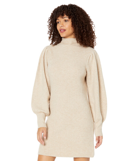 Imbracaminte Femei Madewell Mock Neck Puff Sleeve Mini Sweaterdress Heather Stone