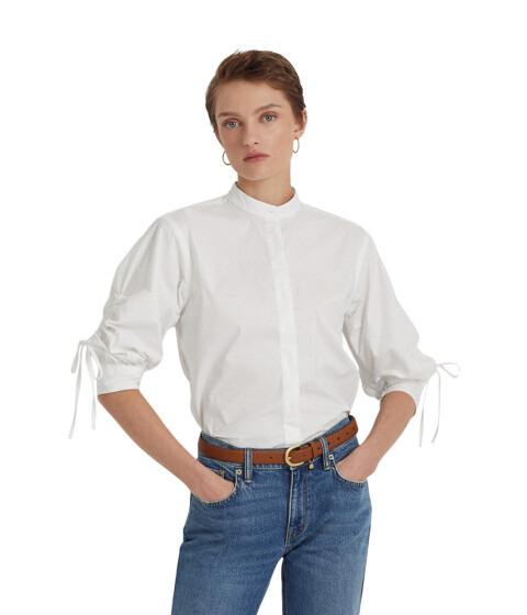 Imbracaminte Femei LAUREN Ralph Lauren Cotton-Blend Shirt White