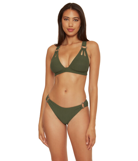 Imbracaminte Femei BECCA by Rebecca Virtue Line in The Sand Skylar Rib Textured Ring Halter Top Cactus