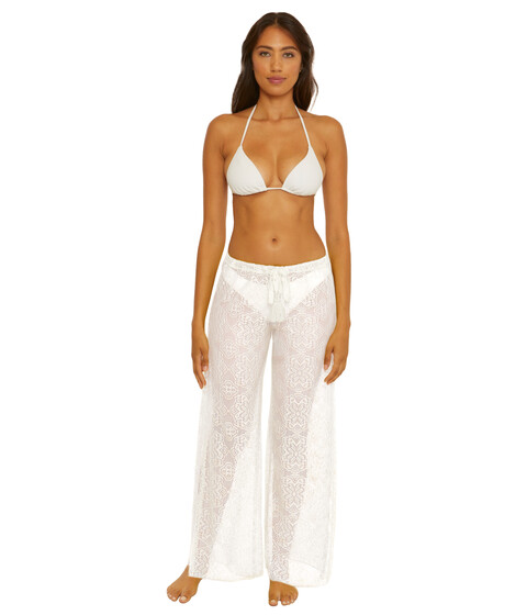 Imbracaminte Femei BECCA by Rebecca Virtue Ibiza Beach Crochet Pants Cover-Up White