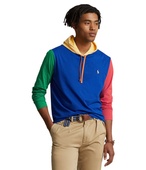 Imbracaminte Barbati Polo Ralph Lauren Color-Blocked Jersey Hooded T-Shirt Blue Multi