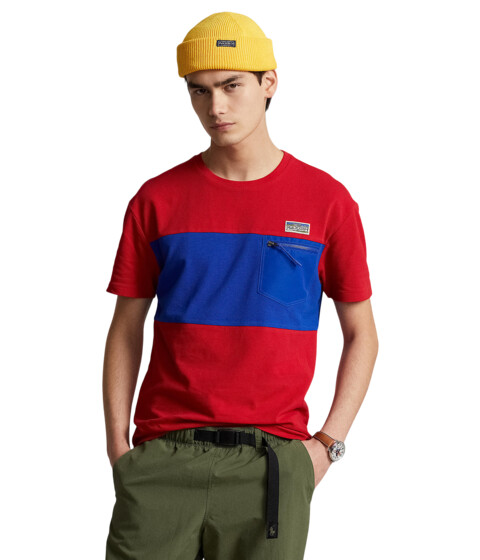 Imbracaminte Barbati Polo Ralph Lauren Classic Fit Mesh Utility T-Shirt Red Multi