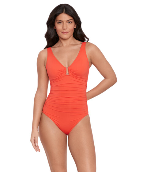 Imbracaminte Femei LAUREN Ralph Lauren Beach Club Solids Ring Front Underwire One-Piece Sunset