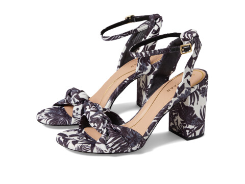 Incaltaminte Femei Cole Haan Kaycee Knotted Sandal BlackIvory Beverly Floral CanvasBrushed GoldBlack Outsole