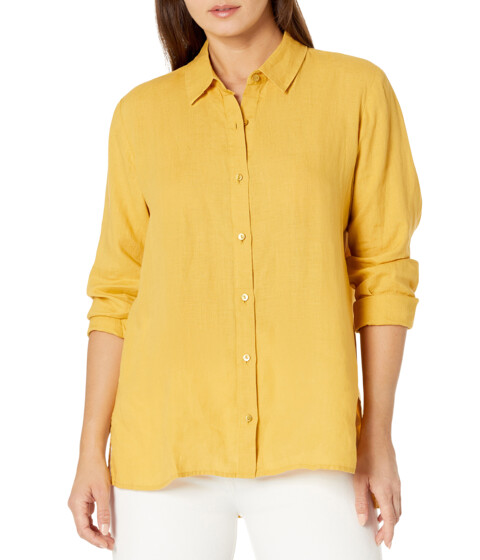 Imbracaminte Femei Eileen Fisher Petite Classic Collar Shirt Lemondrop