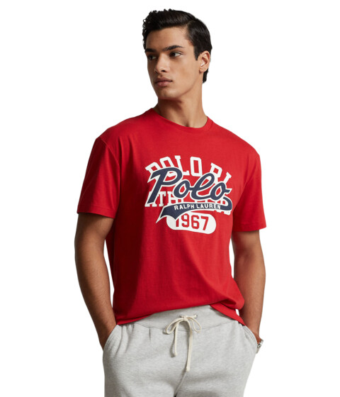 Imbracaminte Barbati Polo Ralph Lauren Classic Fit Stacked-Logo Jersey T-Shirt Red