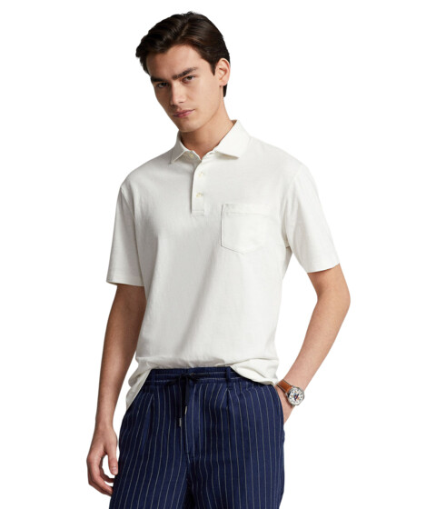 Imbracaminte Barbati Polo Ralph Lauren Classic Fit Cotton-Linen Polo Shirt Antique Cream