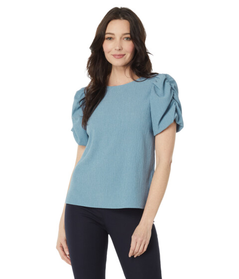 Imbracaminte Femei Vince Camuto Crew Neck Gathered Puff Sleeve Blouse Blue Shadow