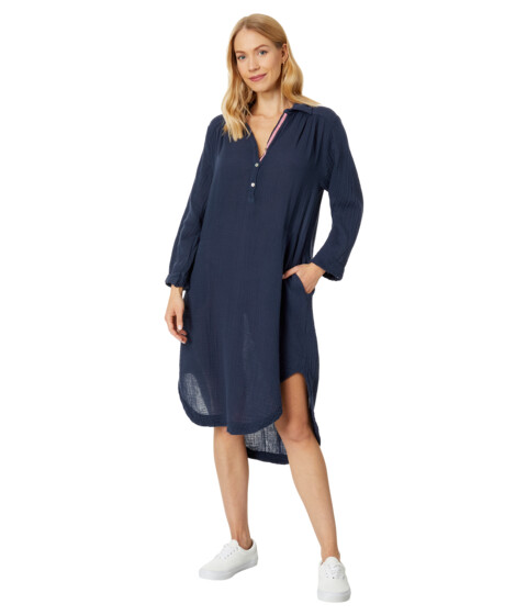 Imbracaminte Femei SUNDRY Long Sleeve Shirttail Dress Navy