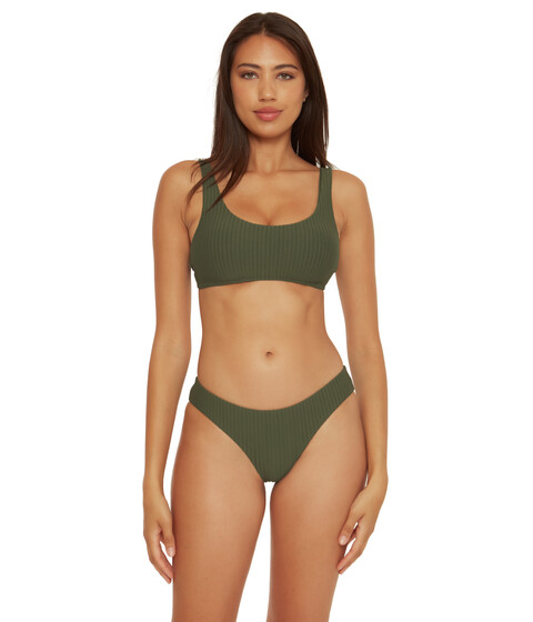 Imbracaminte Femei BECCA by Rebecca Virtue Line in The Sand Harley Rib Textured Strappy Scoop Bra Cactus