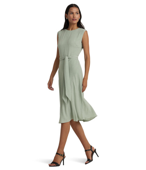 Imbracaminte Femei LAUREN Ralph Lauren Belted Bubble Crepe Dress Soft Laurel