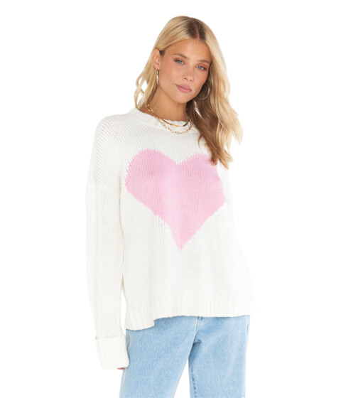 Imbracaminte Femei Show Me Your Mumu Sweetheart Sweater Pink Heart Knit