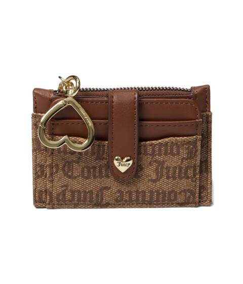 Genti Femei Juicy Couture Pile On Tab Elongated Card Case Chestnut Chino Original Gothic