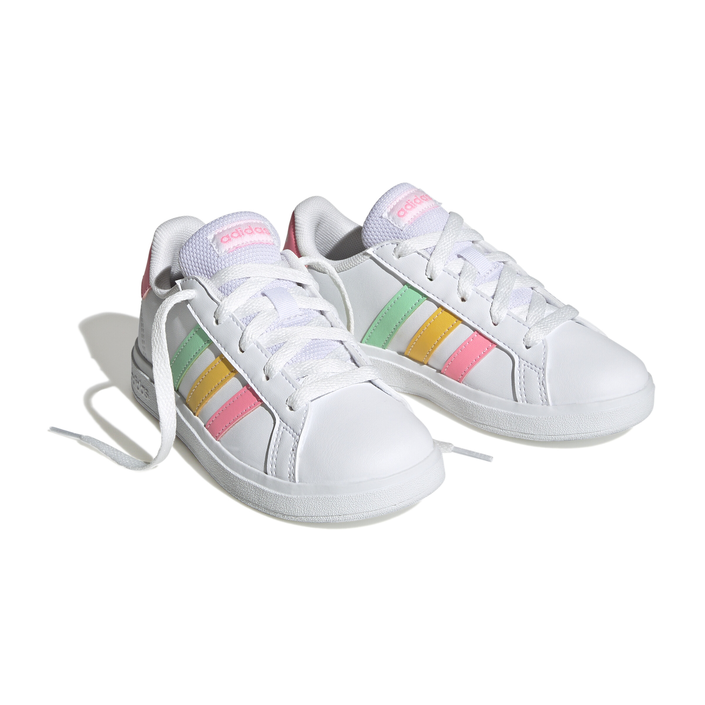 Incaltaminte Fete adidas Grand Court 20 (Little KidBig Kid) Footwear WhitePulse MintBeam Pink