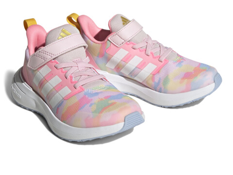 Incaltaminte Fete adidas Kids Adidas Kids Fortarun 20 Elastic Lace Sneakers (Little KidBig Kid) Clear PinkWhiteBlue Dawn