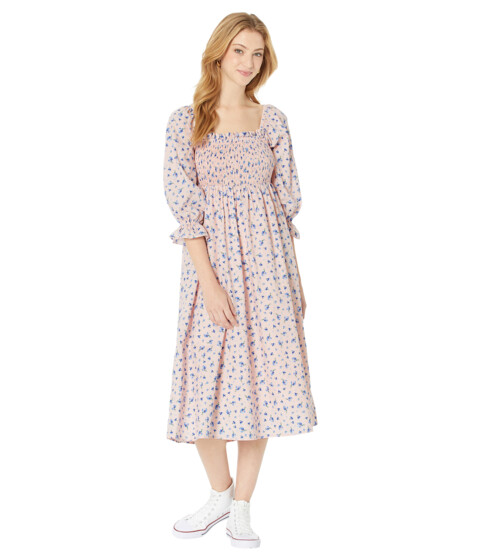 Imbracaminte Femei English Factory Floral Smocked Midi Dress Blush