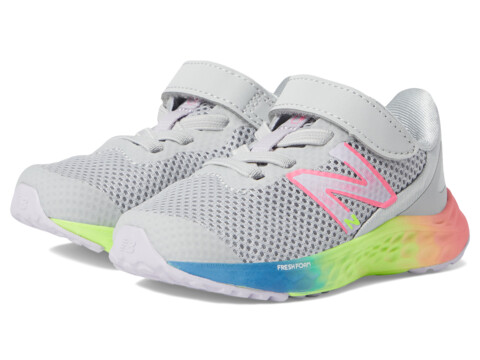 Incaltaminte Fete New Balance Fresh Foam Arishi v4 Bungee Lace with Hook-and-Loop Top Strap (Toddler) Light AluminumCyber Lilac