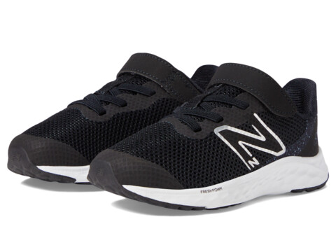 Incaltaminte Fete New Balance Fresh Foam Arishi v4 Bungee Lace with Hook-and-Loop Top Strap (Toddler) BlackWhite