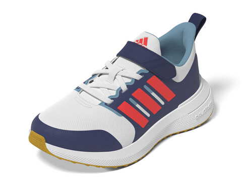 Incaltaminte Baieti adidas Adidas Kids Fortarun 20 Elastic Lace Sneakers (Little KidBig Kid) WhiteSolar RedVictory Blue