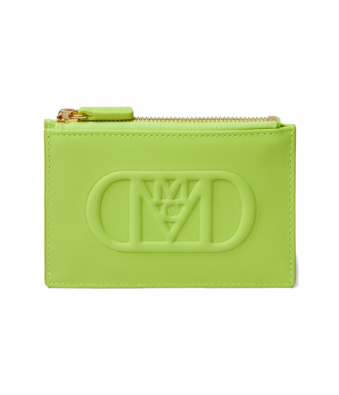 Genti Femei MCM Mode Travia Leather Card Case Acid Lime