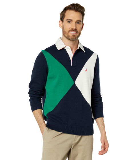 Imbracaminte Barbati Nautica Color-Block Rugby Sweater Navy
