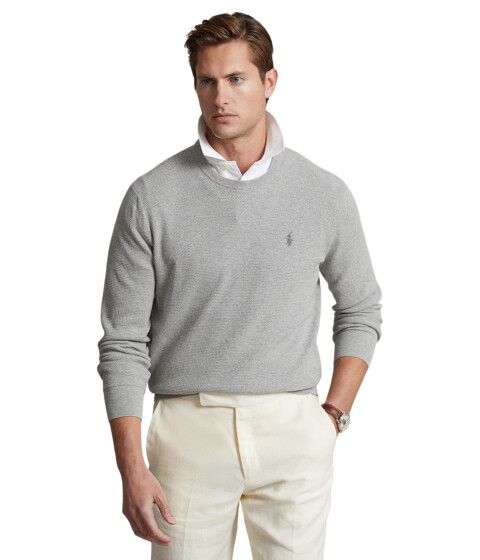 Imbracaminte Barbati Polo Ralph Lauren Textured-Knit Cotton Sweater Andover Heather