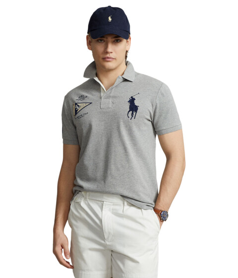 Imbracaminte Barbati Polo Ralph Lauren Classic Fit Big Pony Mesh Polo Shirt Andover Heather