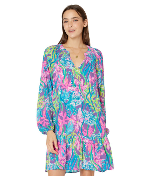 Imbracaminte Femei Lilly Pulitzer Lucee Dress Pigment Purple Party All the Tide