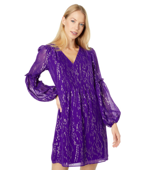 Imbracaminte Femei Lilly Pulitzer Cleme Silk Dress Purple Berry Fish Clip Chiffon