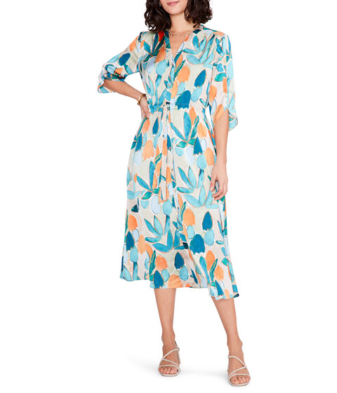Imbracaminte Femei NICZOE Citrus Grove Crepe Dress Blue Multi