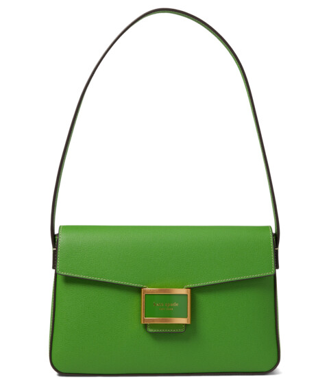 Genti Femei Kate Spade New York Katy Textured Leather Medium Shoulder Bag KS Green