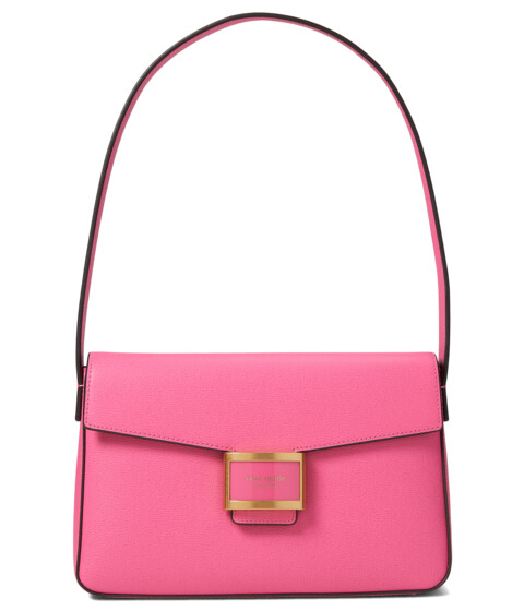 Genti Femei Kate Spade New York Katy Textured Leather Medium Shoulder Bag Energy Pink