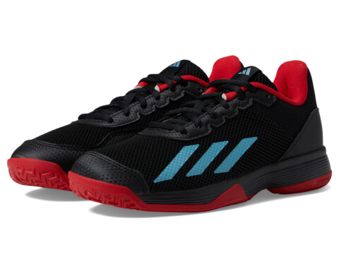 Incaltaminte Baieti adidas Kids Courtflash (Little KidBig Kid) BlackPreloved BlueBetter Scarlet