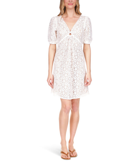 Imbracaminte Femei MICHAEL Michael Kors Lace V-Neck Mod Dress White