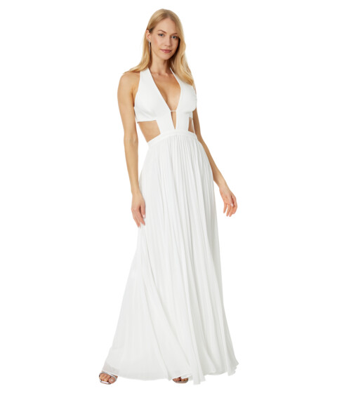 Imbracaminte Femei BCBGMAXAZRIA Pleated Halter Gown Off-White