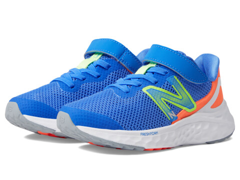 Incaltaminte Baieti New Balance Fresh Foam Arishi v4 Bungee Lace with Hook-and-Loop Top Strap (Little Kid) Bright LapisBleached Lime Glo